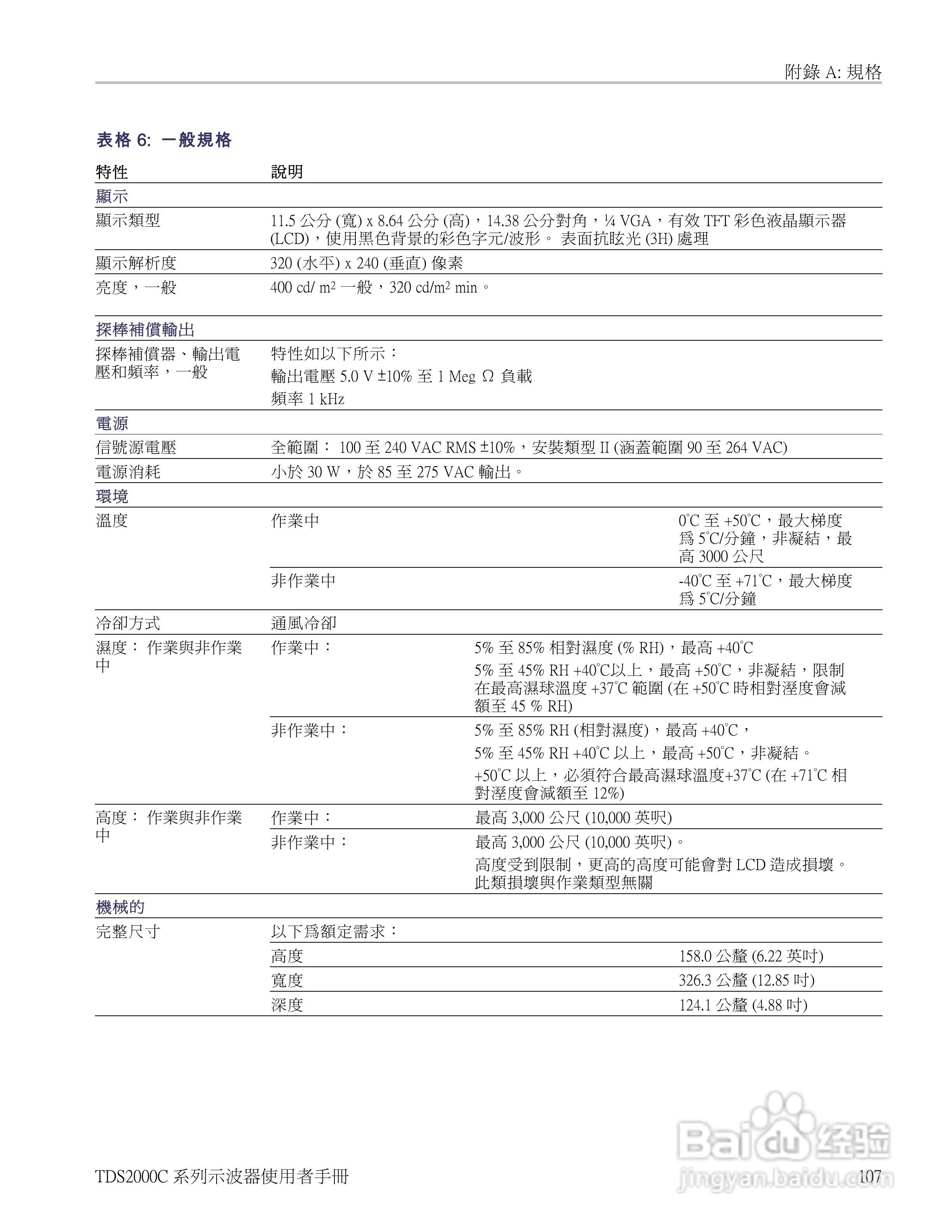 Tektronix TDS2000C系列数位储存示波器说明书:[13]