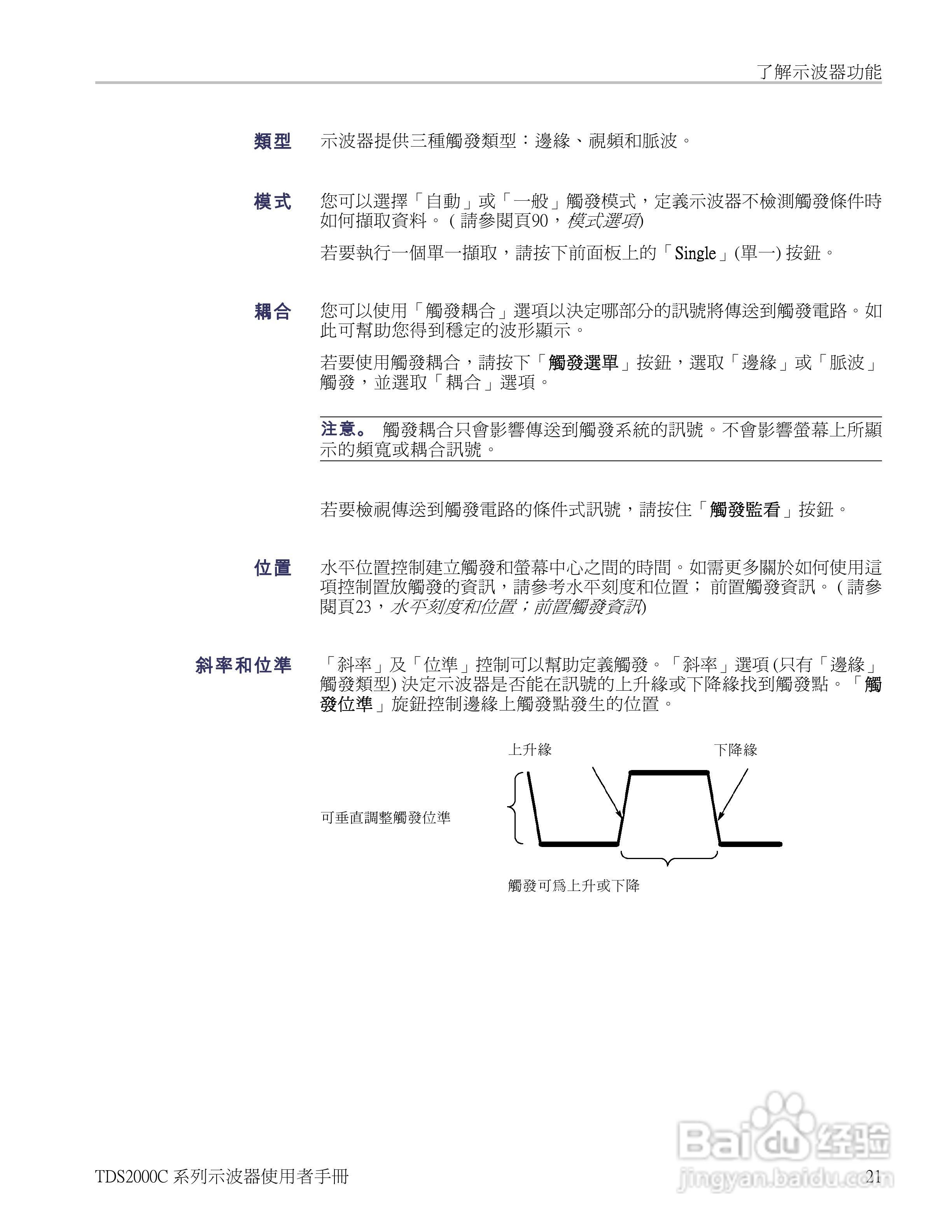 Tektronix TDS2000C系列数位储存示波器说明书:[4]
