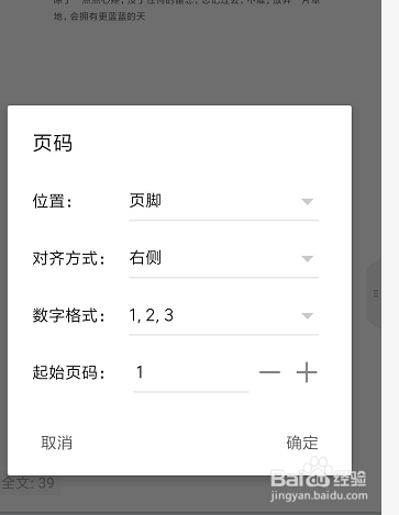 手机WPS文档中怎样添加页码