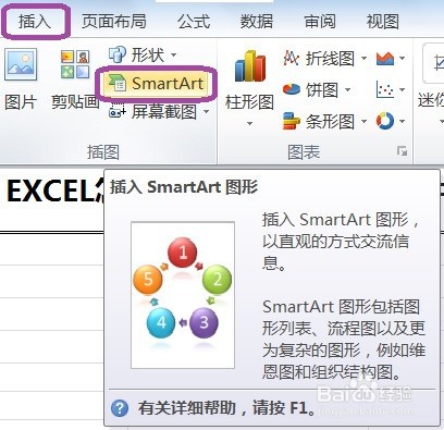 EXCEL怎么用SmartArt建立关系中的目标图列表