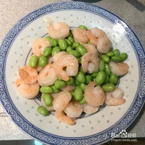 水晶虾仁炒毛豆