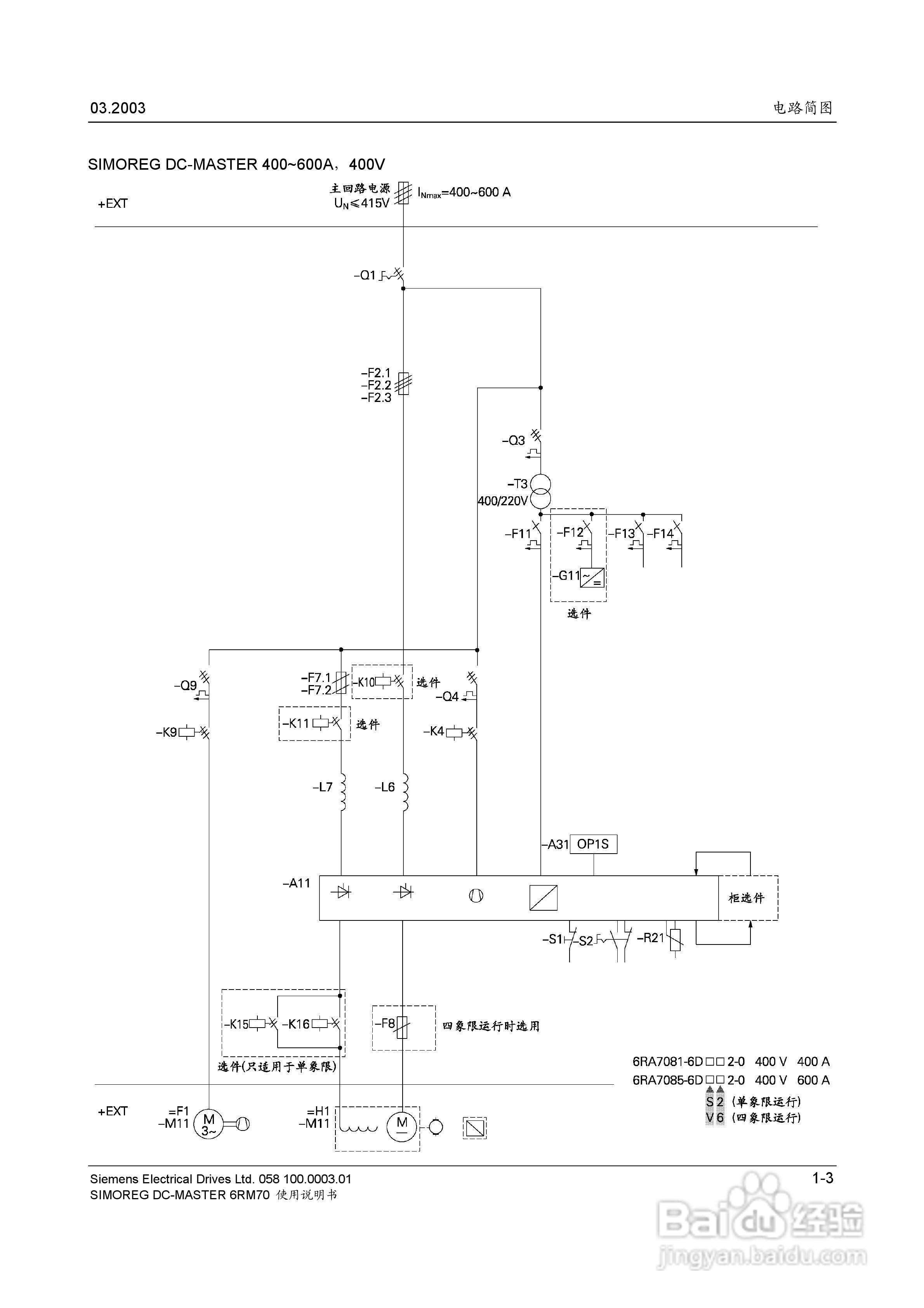 SIMOREG DC-MASTER 6RM70 全数字直流调速柜使用说明书:[1]