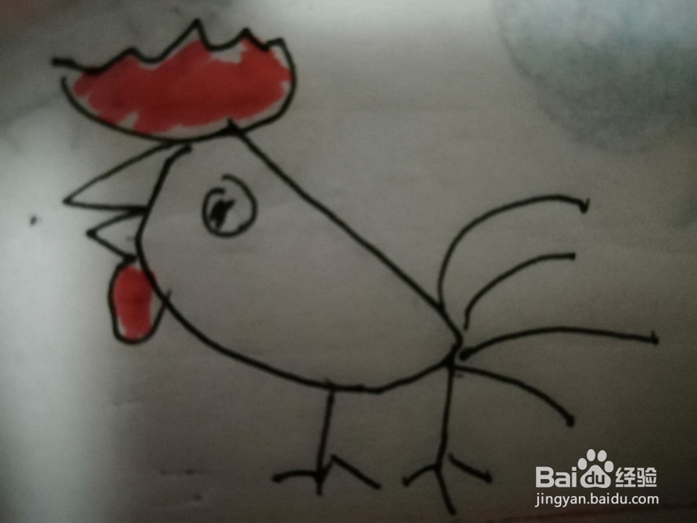 怎么样用简笔画画公鸡