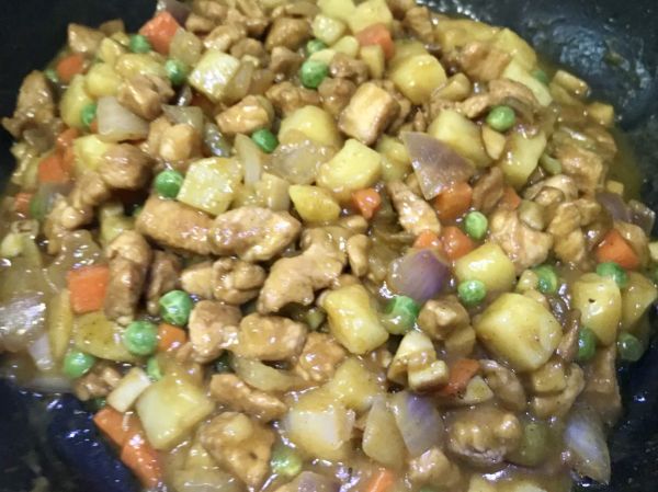 咖喱鸡肉杏鲍菇饭