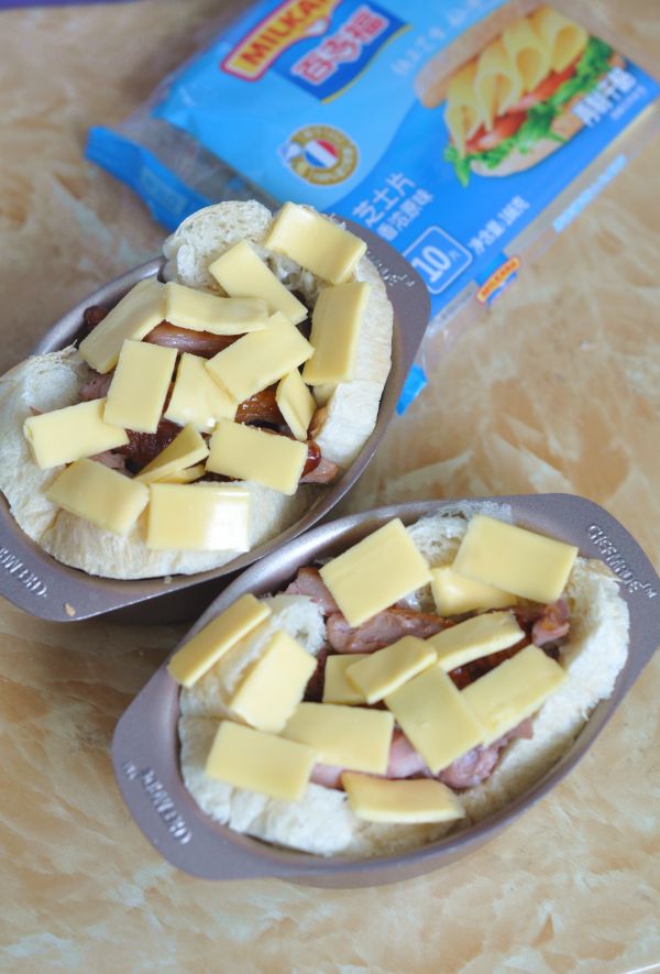 烤鸭芝士面包盏