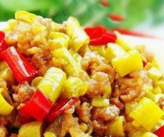 懒人做法！家常菜：酸豆角肉末