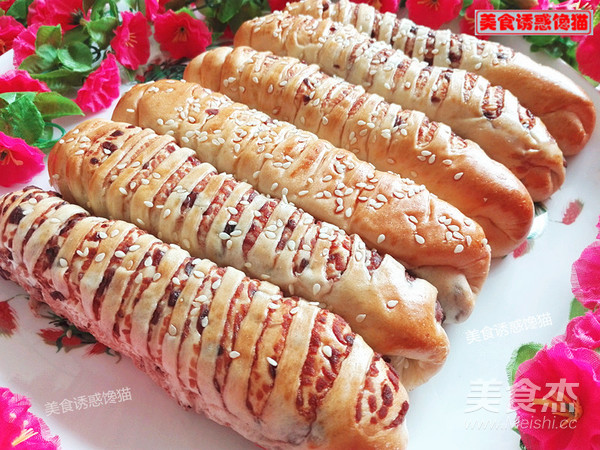 豆沙面包条的做法