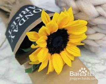 向日葵包装花束教程 百度经验 向日葵包装花束教程 百度经验