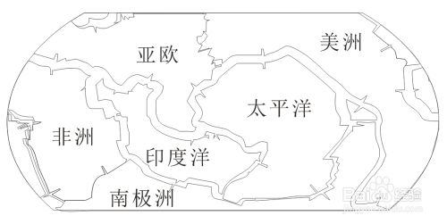 六大板块轮廓图简笔画
