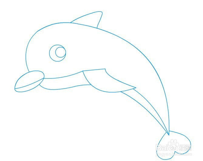 Flash如何绘制一条卡通海豚的教程