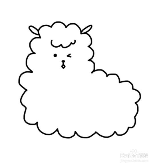 卡通简笔画：小绵羊简笔画