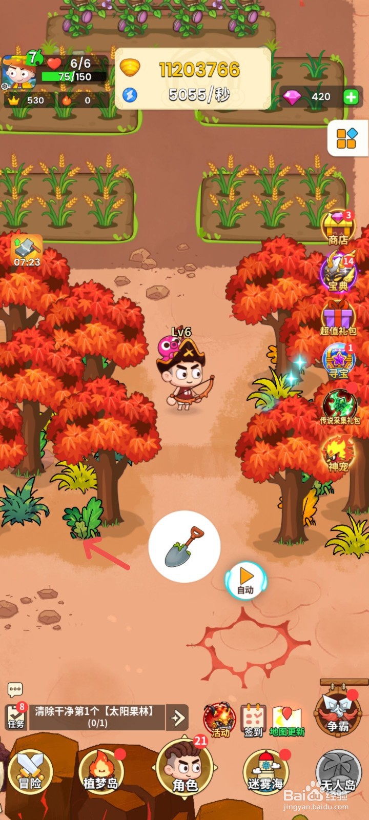 史小坑的花前月下怎么清除太阳果林上的树