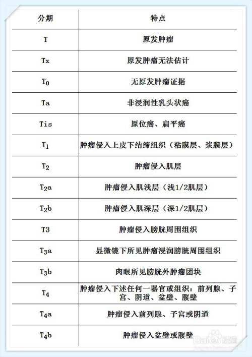 临床分期与膀胱癌预后的关联性比膀胱癌分级更强,是判断膀胱癌预后的