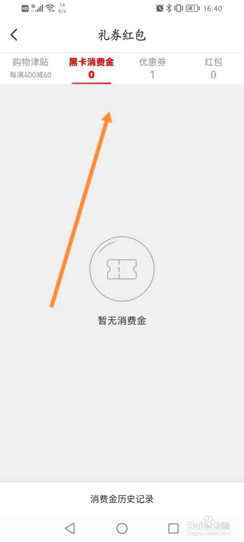考拉海购怎么查看黑卡消费金余额