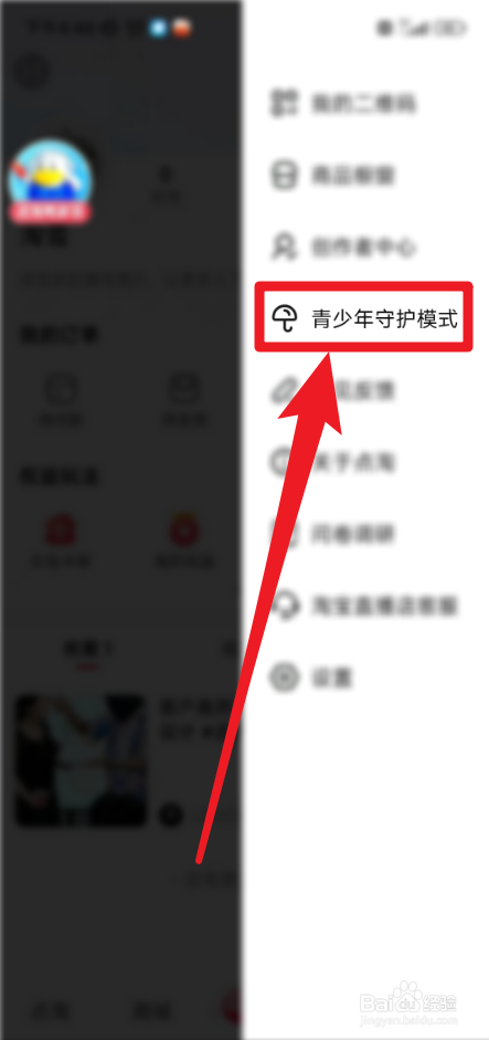 点淘怎么开启青少年守护模式