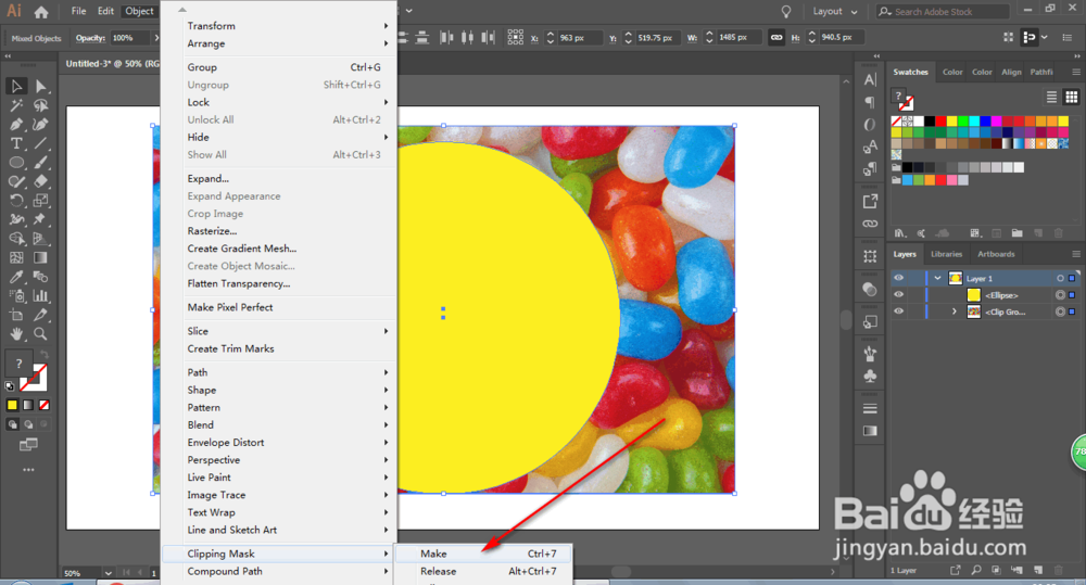 Ai2019怎么裁剪图片