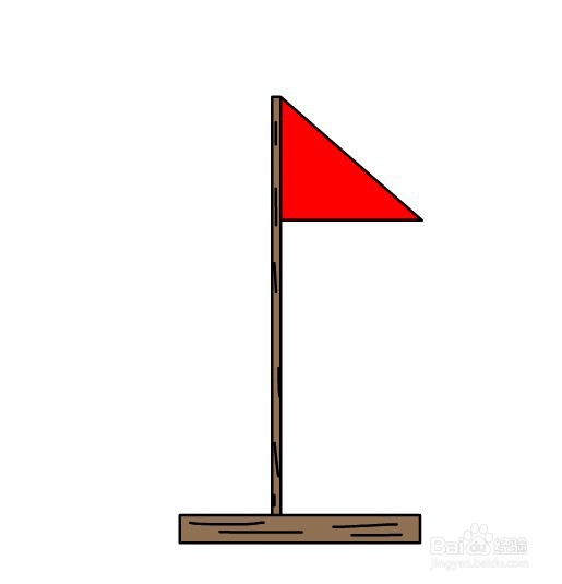 flash如何绘制一个旗子标记