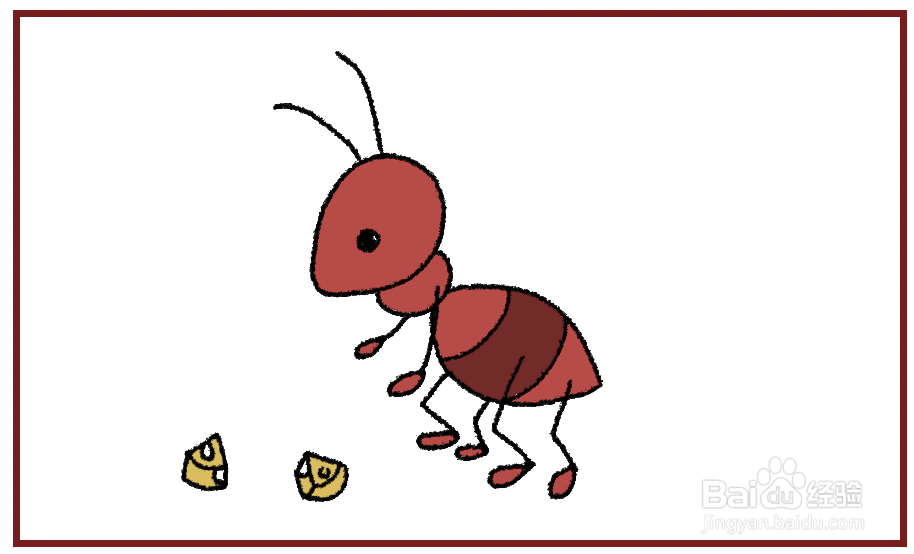 红蚂蚁如何简笔画