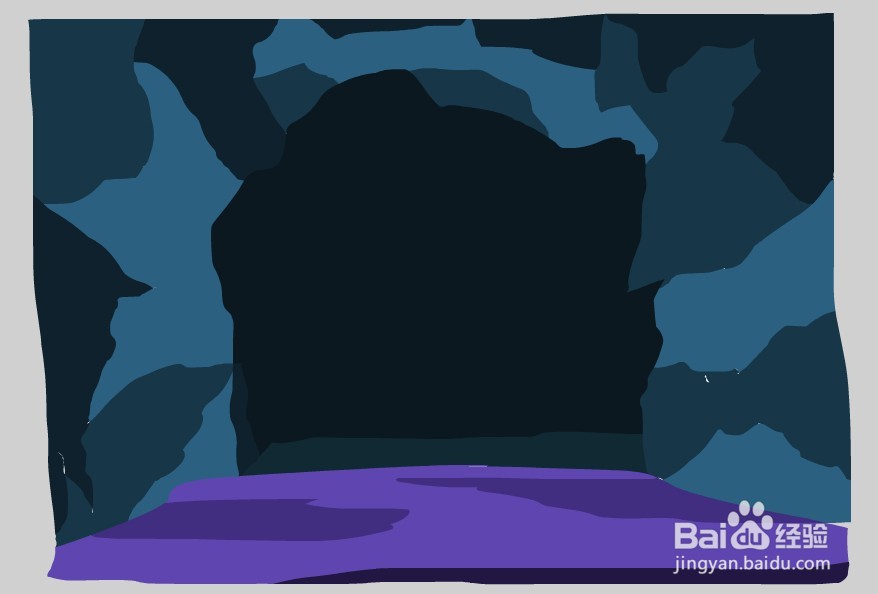 flash绘制山洞内部的场景