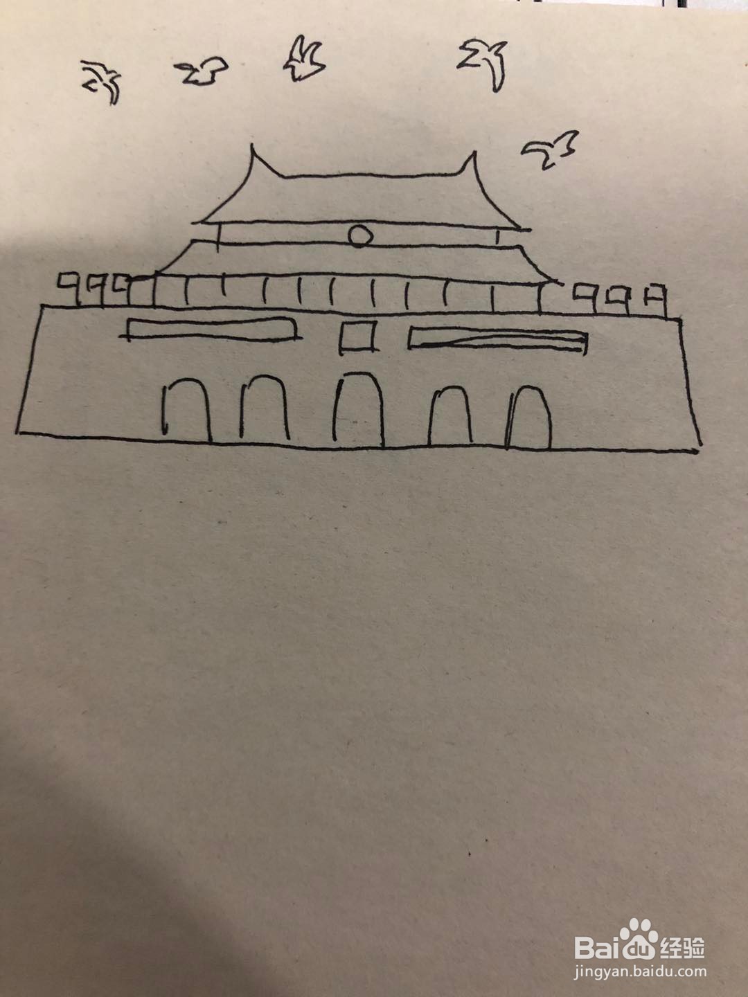 北京天安门简笔画
