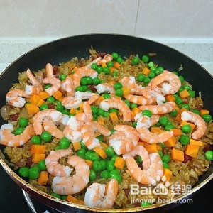 菠萝蛋炒饭（加咖喱）