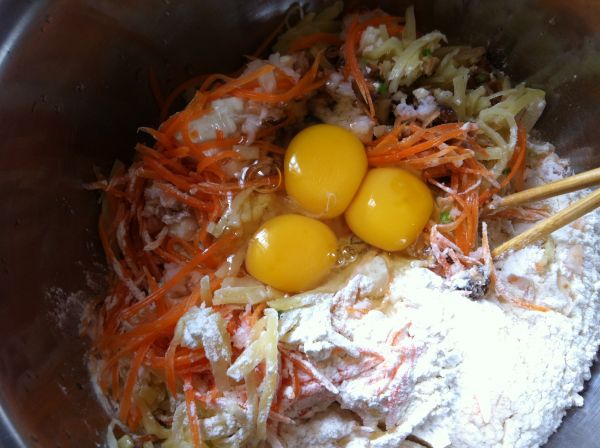 鸡蛋豆腐青菜饼