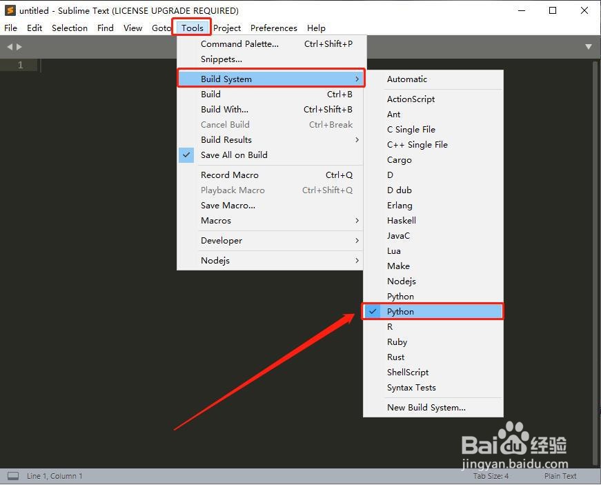 在sublime-text软件上运行python程序的完整教程