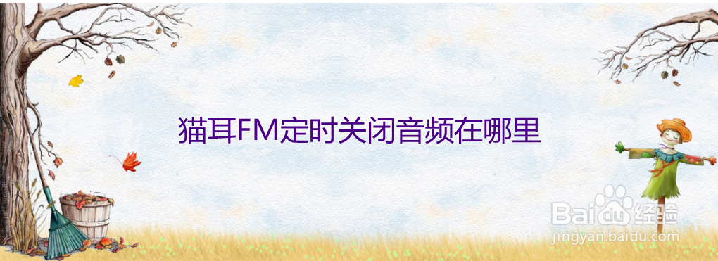 猫耳FM定时关闭音频在哪里