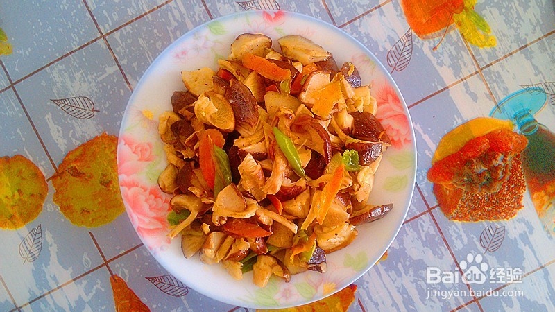 降血脂素炒三色香菇——营养膳食系列搭配之三