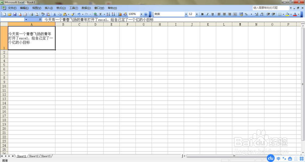 Excel表格里怎么输入两行文字