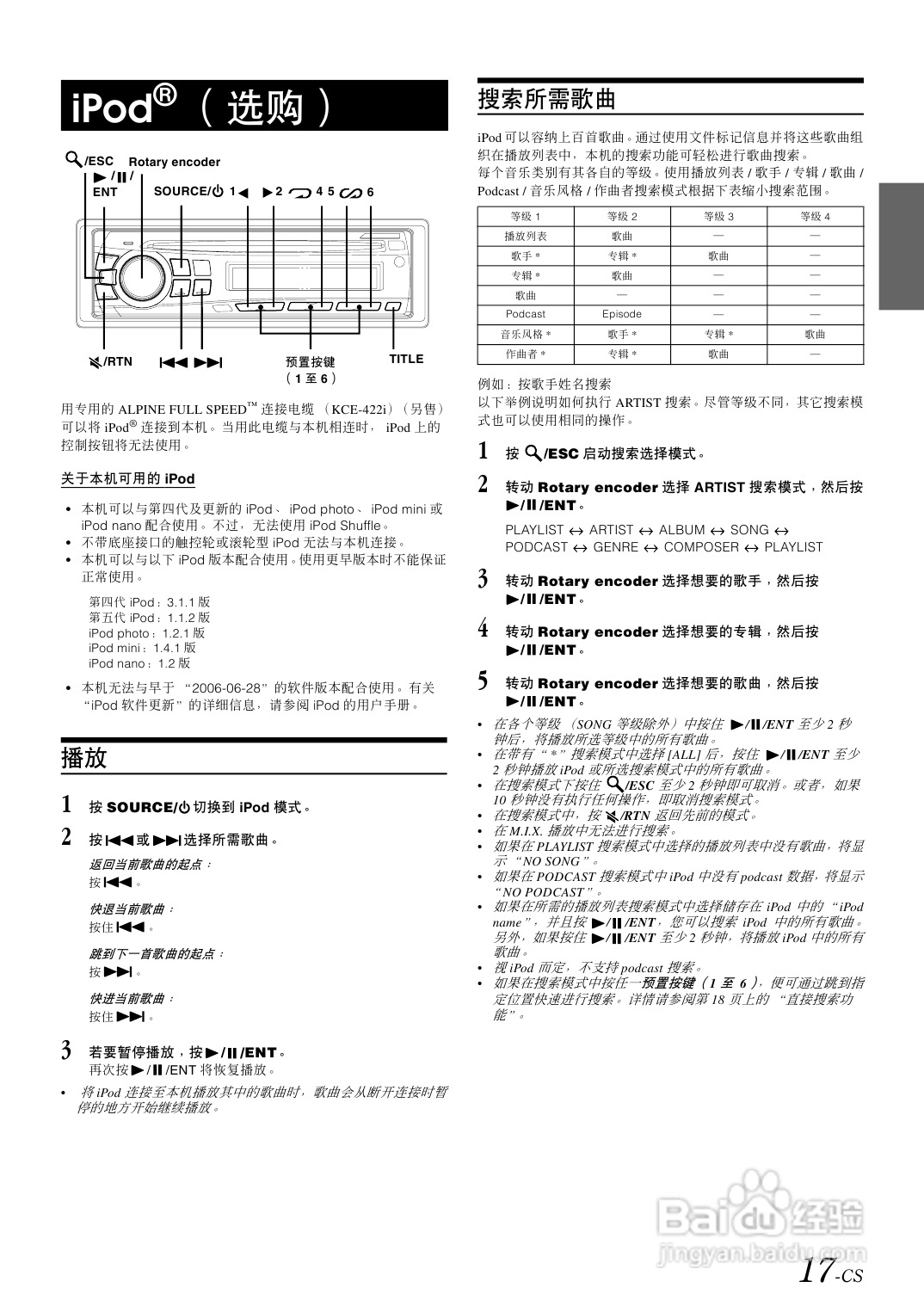 阿尔派CDE-9873E型接收机说明书:[1]