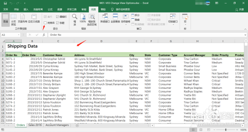如何使用Excel的视图选项