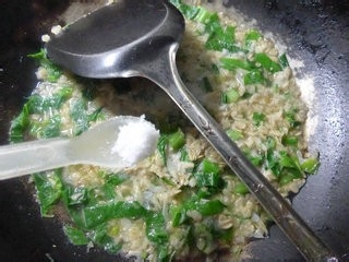 虾皮油菜蕻燕麦粥