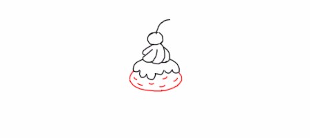 怎么画奶油泡芙甜点