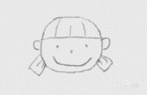 怎样画一个扎鞭子的头的简笔画