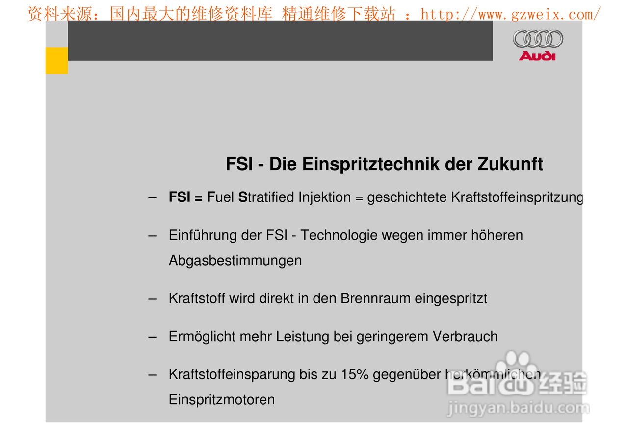 奥迪原厂FSI汽油直喷系统教程:[1]
