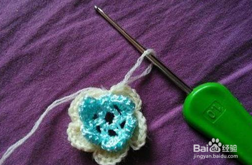 钩针钩阿富汗花朵教程