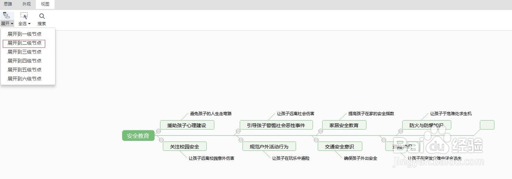 分享安全教育思维导图模板