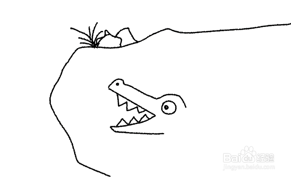 鳄鱼牙齿简笔画图片