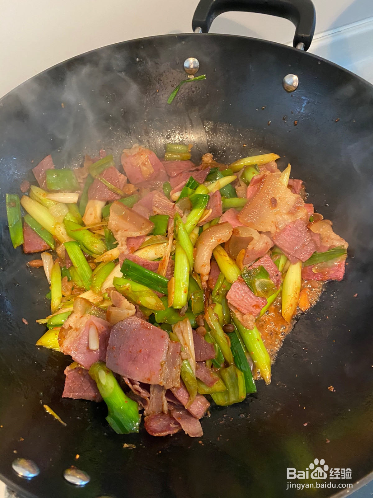 蒜苗豆豉炒腊肉的做法