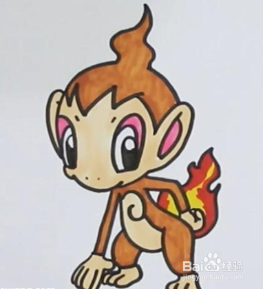 烈焰猴的简笔画图片