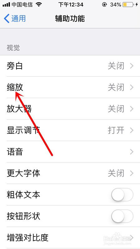 苹果手机缩放功能怎么开启