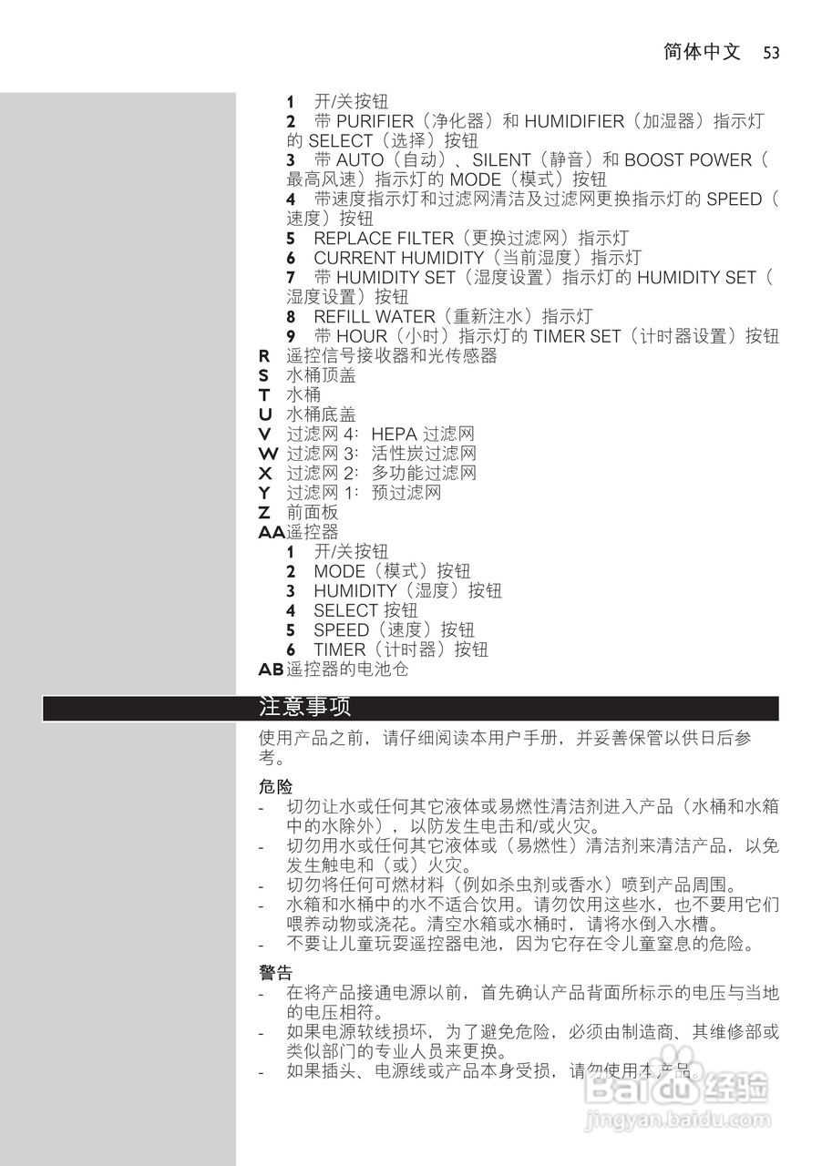 PHILIPS AC4083空气净化器使用说明书:[6]