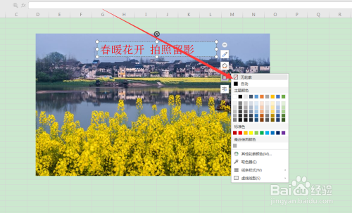 如何利用Excel在图片中增加文字说明?