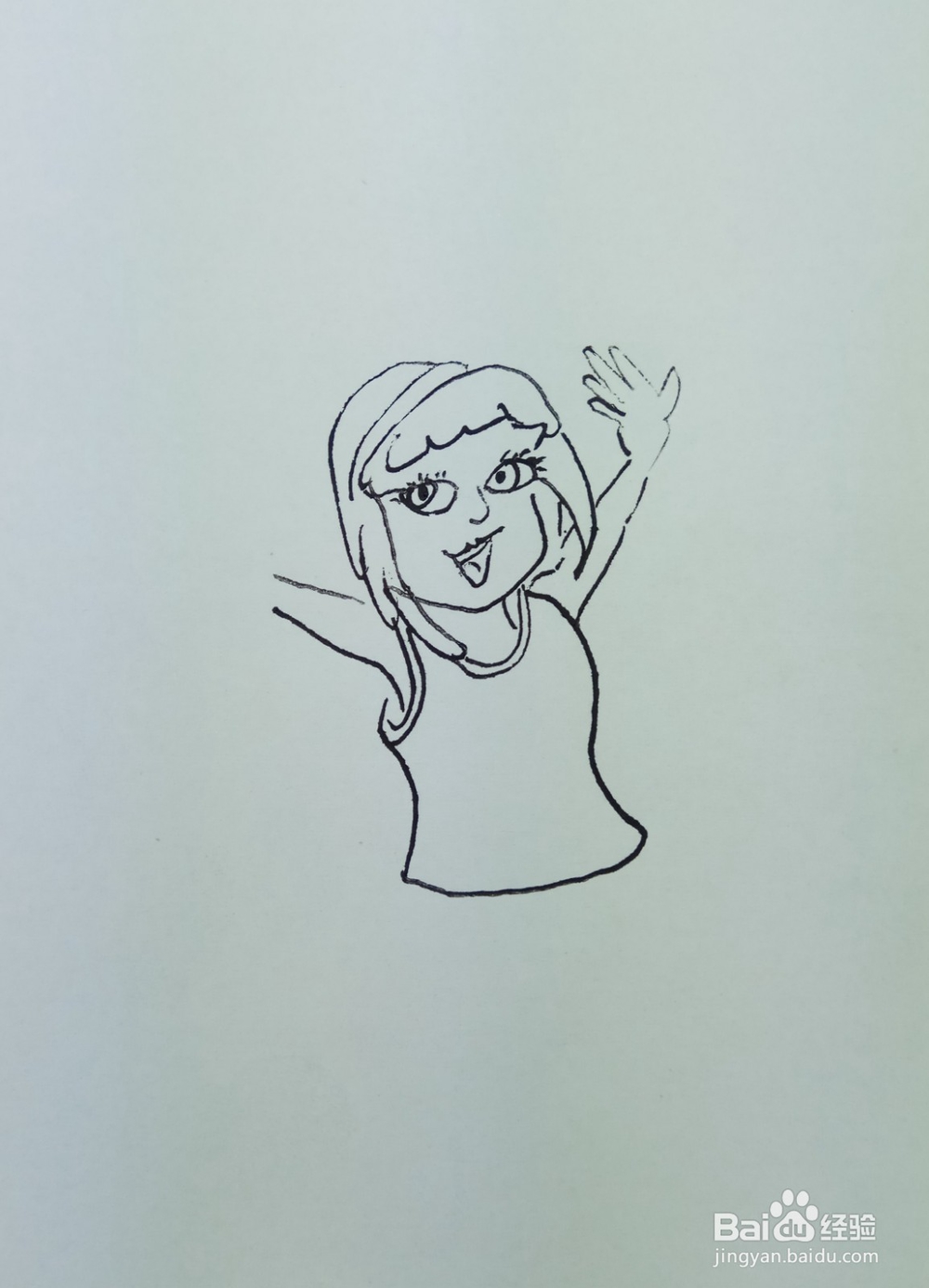 怎样画简笔画“爱跳舞的小姑娘”