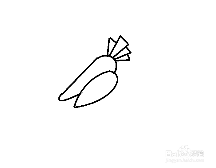 儿童简笔画：胡萝卜的简单画法