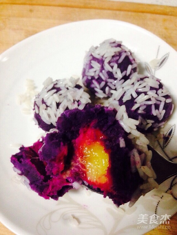 芒果紫薯糯米丸子