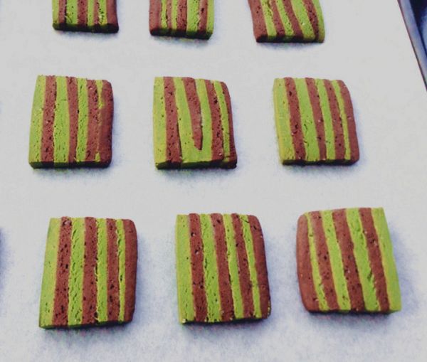 抹茶可可条纹曲奇