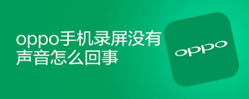 oppo手机录屏没有声音怎么回事