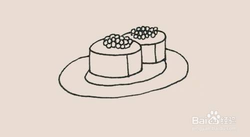 "鱼子酱寿司"怎么画?